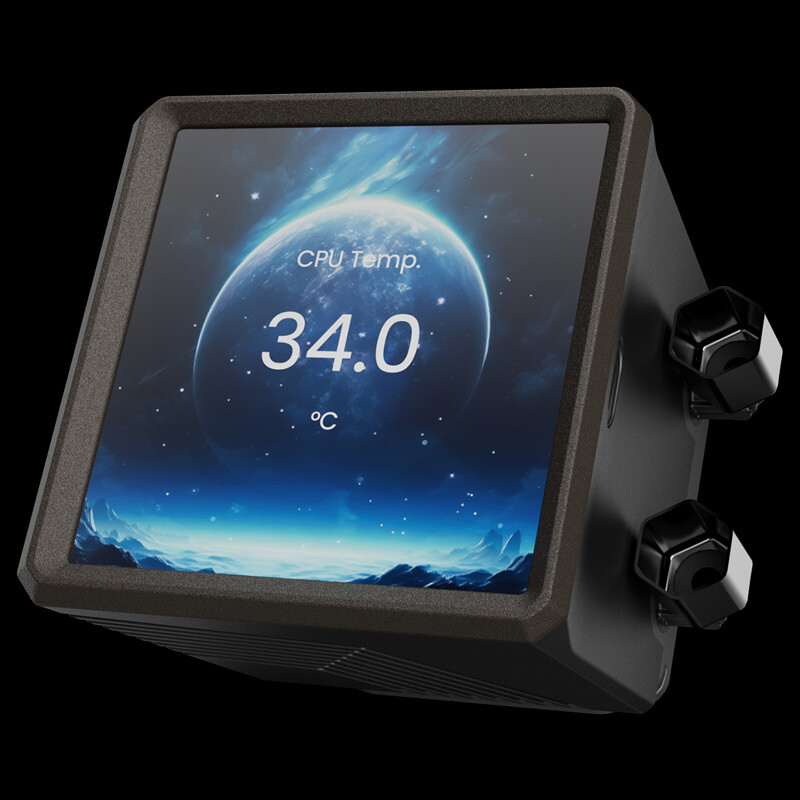 خنک کننده مایع پردازنده گیم دیاس Aura GL240 LCD ARGB Black