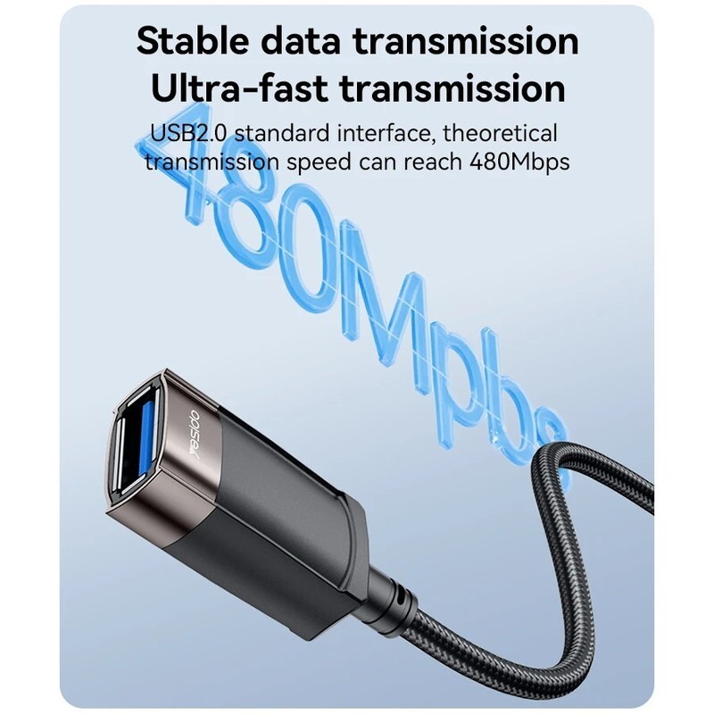کابل افزایش طول USB یسیدو GS26 طول 1.5 متر