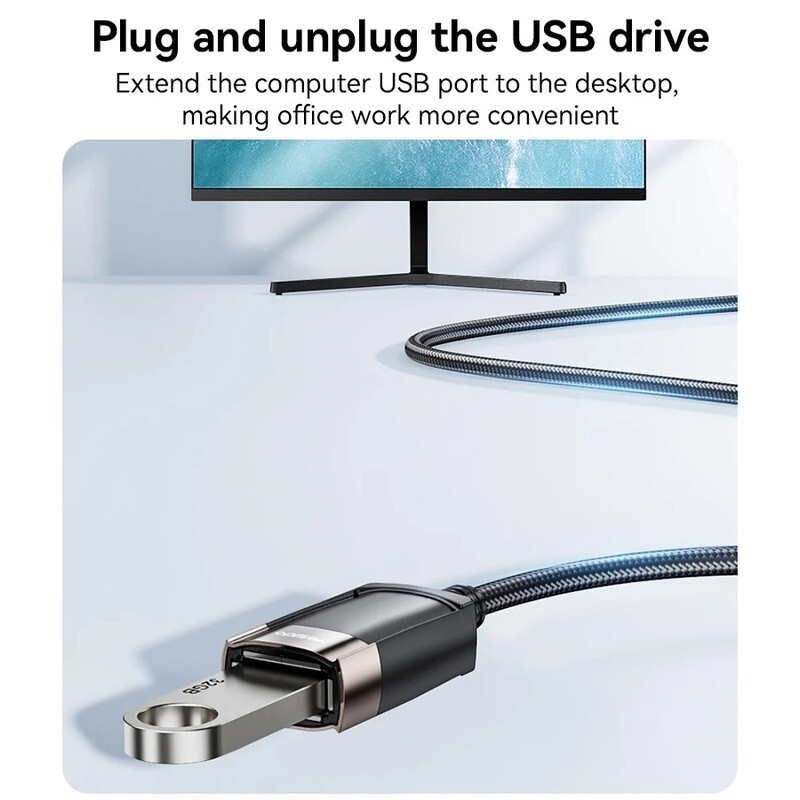 کابل افزایش طول USB یسیدو GS26 طول 1.5 متر