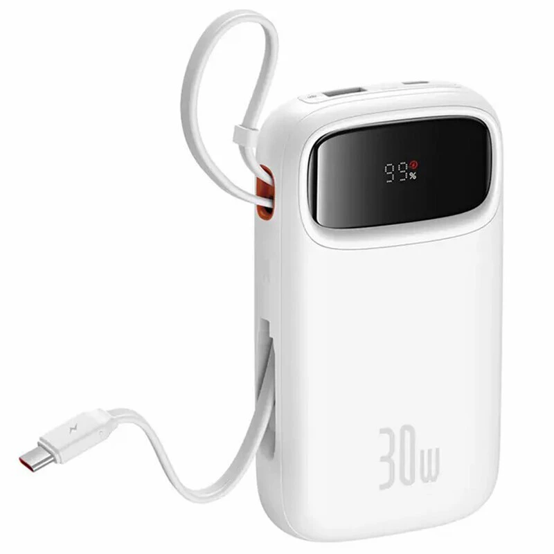 پاور بانک فست شارژ باسئوس QPow2 PPQD4-10C P1005500 QC3.0 PD 30W ظرفیت 10000 میلی آمپر ساعت