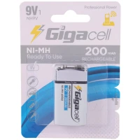 باتری کتابی 9 ولت گیگاسل Ni-MH Ready To Use NH9V 200mAh