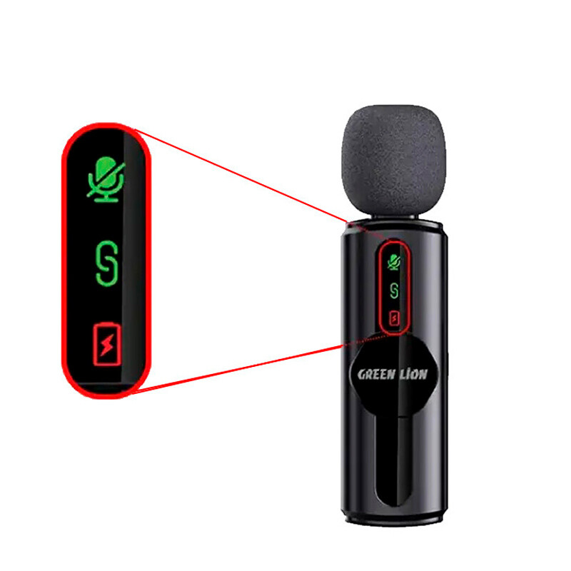 میکروفون یقه ای بی سیم Green Lion GM-80X Type-C/Lightning/3.5mm