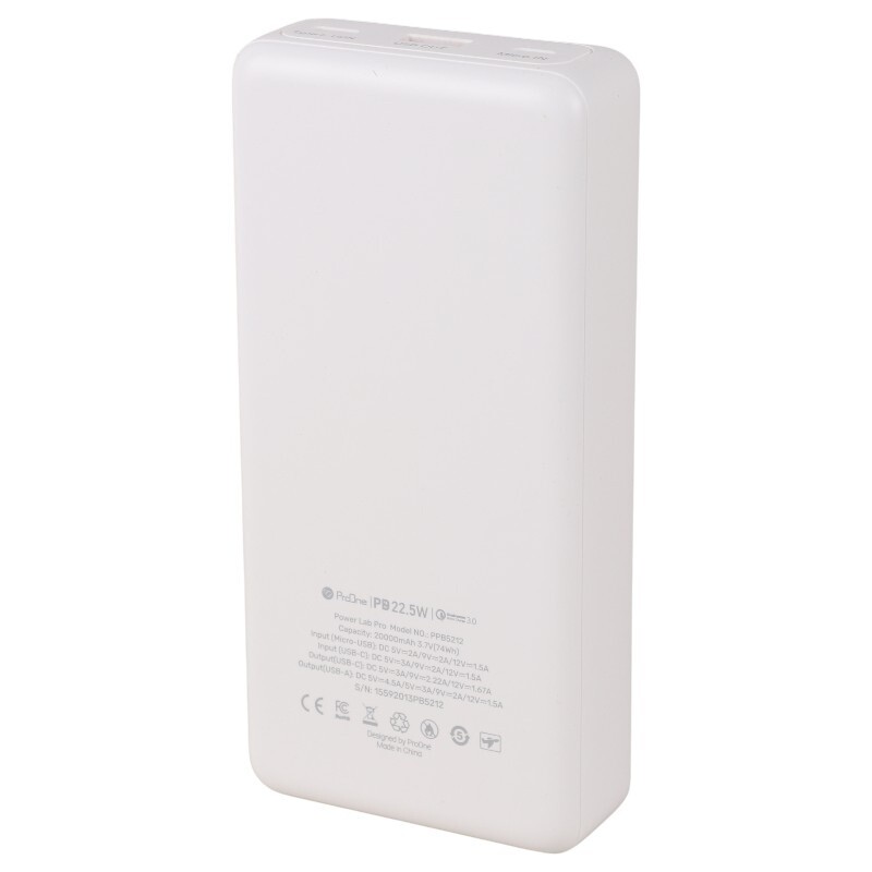 پاور بانک فست شارژ پرووان PPB5212 QC3.0 PD 22.5W ظرفیت 20000 میلی آمپر ساعت
