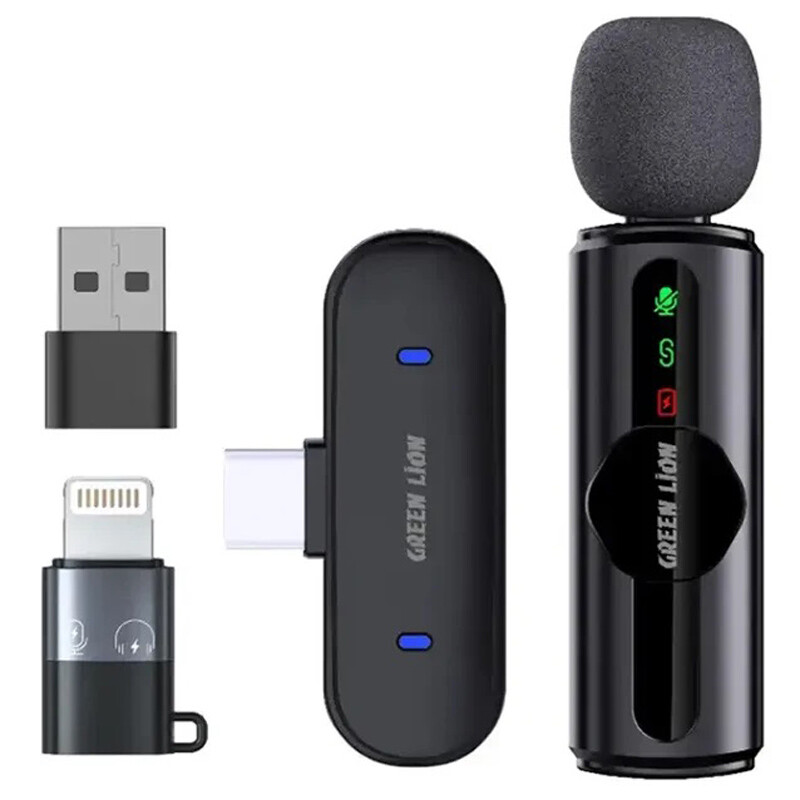 میکروفون یقه ای بی سیم Green Lion GM-75X Type-C