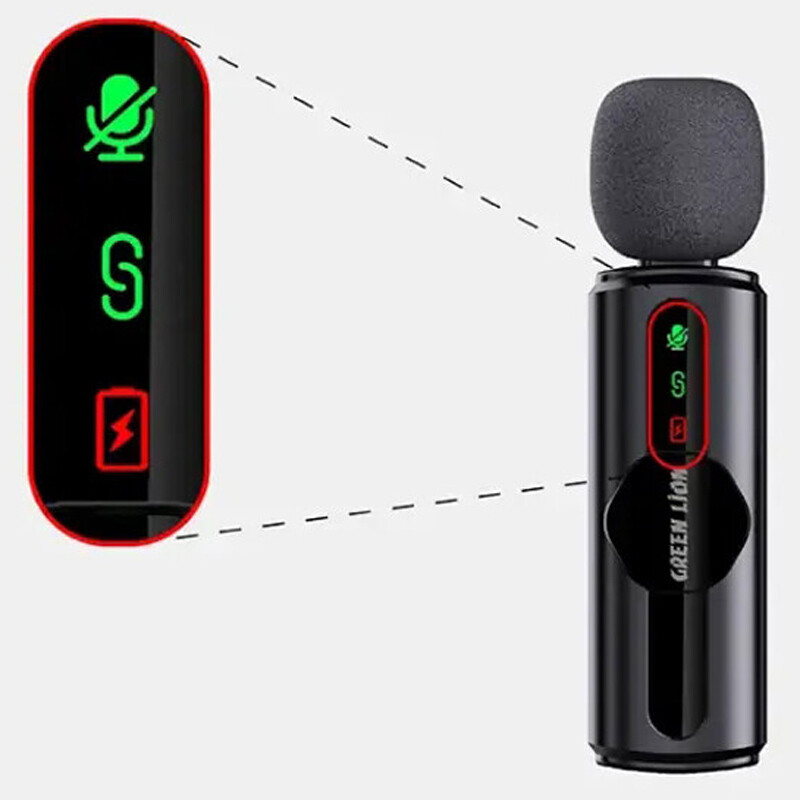 میکروفون یقه ای بی سیم Green Lion GM-75X Type-C