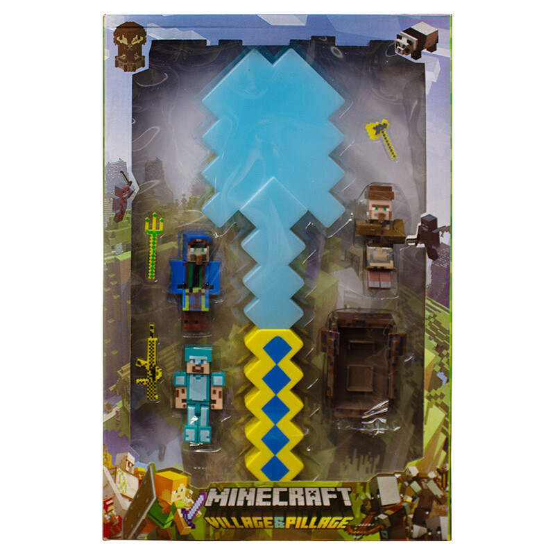 نیزه پرتابی و مینی فیگور طرح ماینکرفت