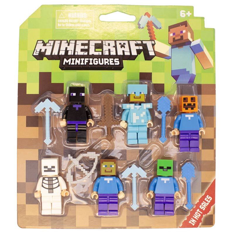 مینی فیگور طرح ماینکرفت بسته 6 عددی کد 1