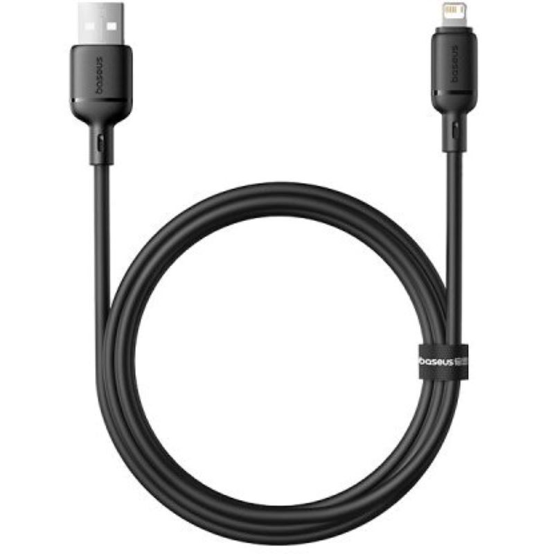 کابل لایتنینگ فست شارژ 2.4 آمپر باسئوس Silky P10377702 طول 2 متر