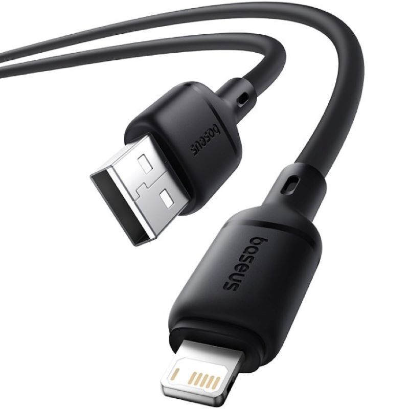 کابل لایتنینگ فست شارژ 2.4 آمپر باسئوس Silky P10377702 طول 2 متر