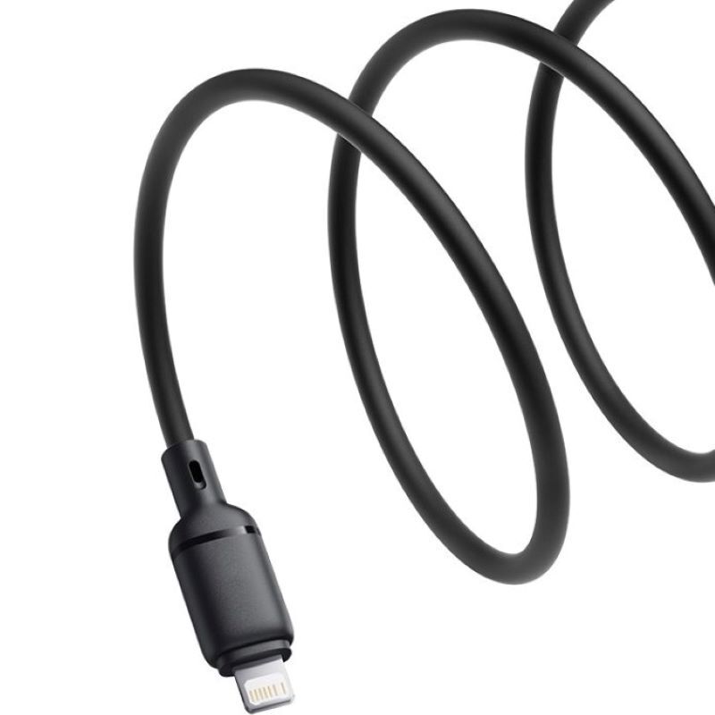 کابل لایتنینگ فست شارژ 2.4 آمپر باسئوس Silky P10377702 طول 2 متر