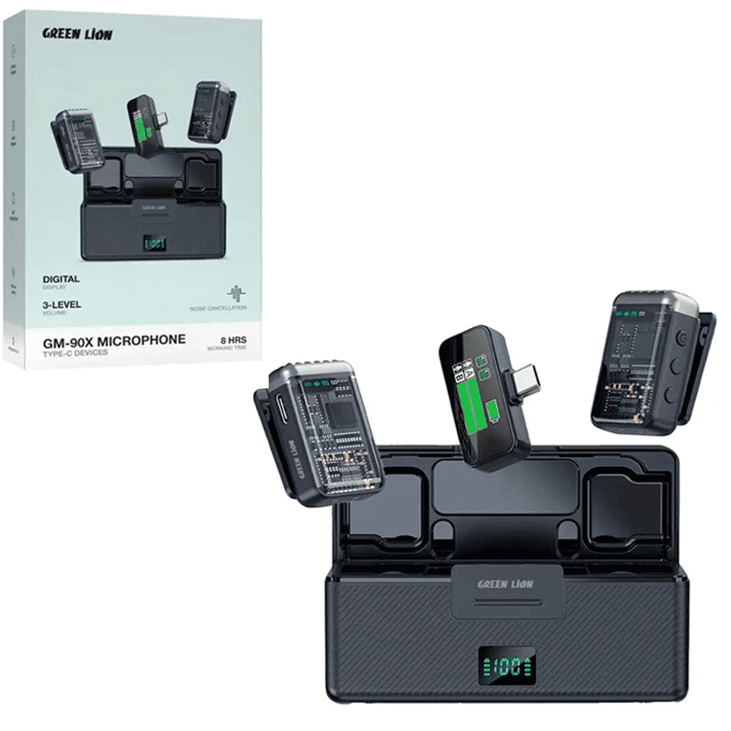 میکروفون یقه ای بی سیم Green Lion GM-90X Type-C