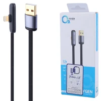 کابل لایتنینگ فست شارژ 3 آمپر اکسیژن LX-16 یکسر L طول 1.2 متر