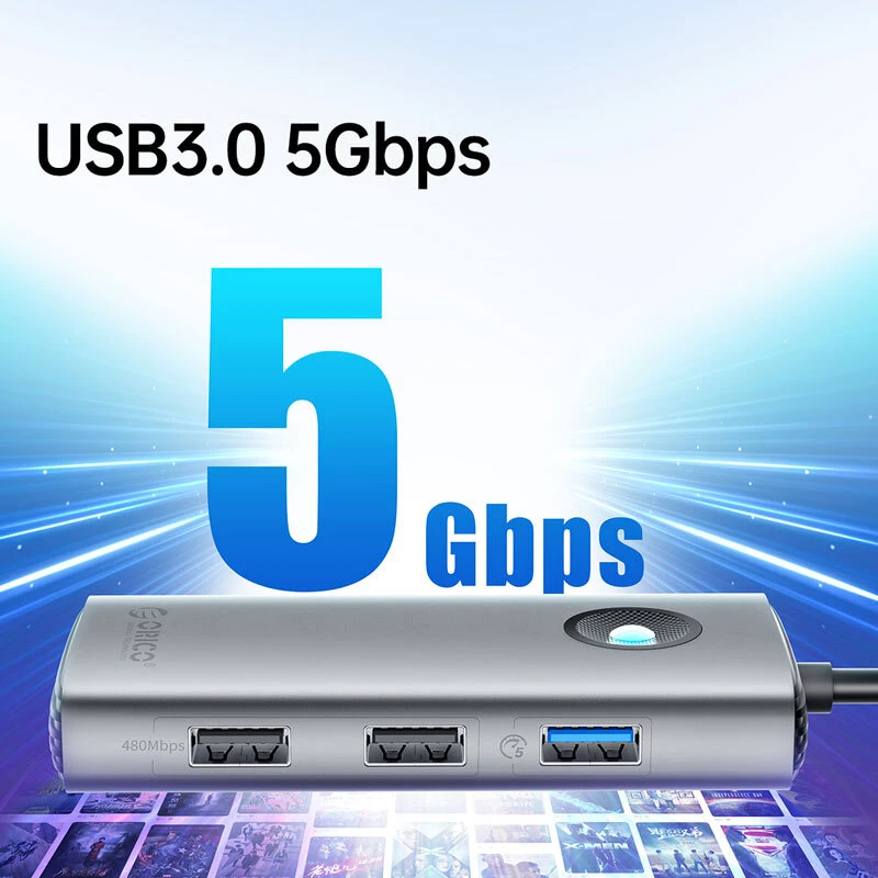 هاب 6 پورت Type-C اوریکو PW11-6PCR