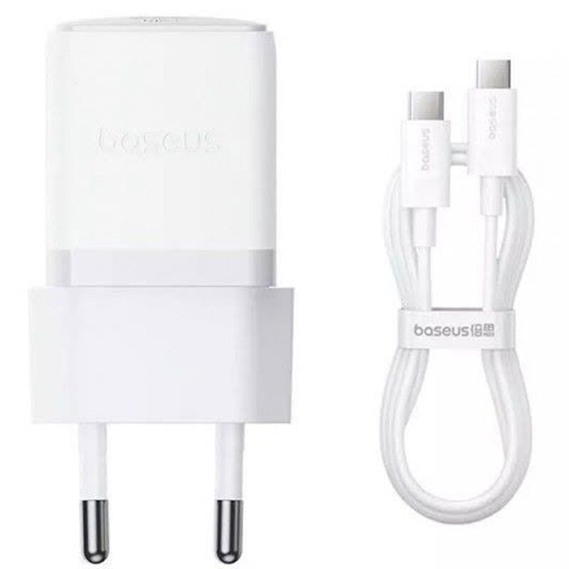 شارژر دیواری 30 وات باسئوس Palm P10111605 QC3.0 PD 3A + کابل تبدیل تایپ سی