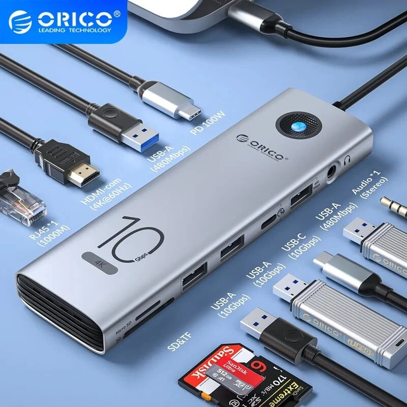 هاب 11 پورت Type-C اوریکو CX10-11P