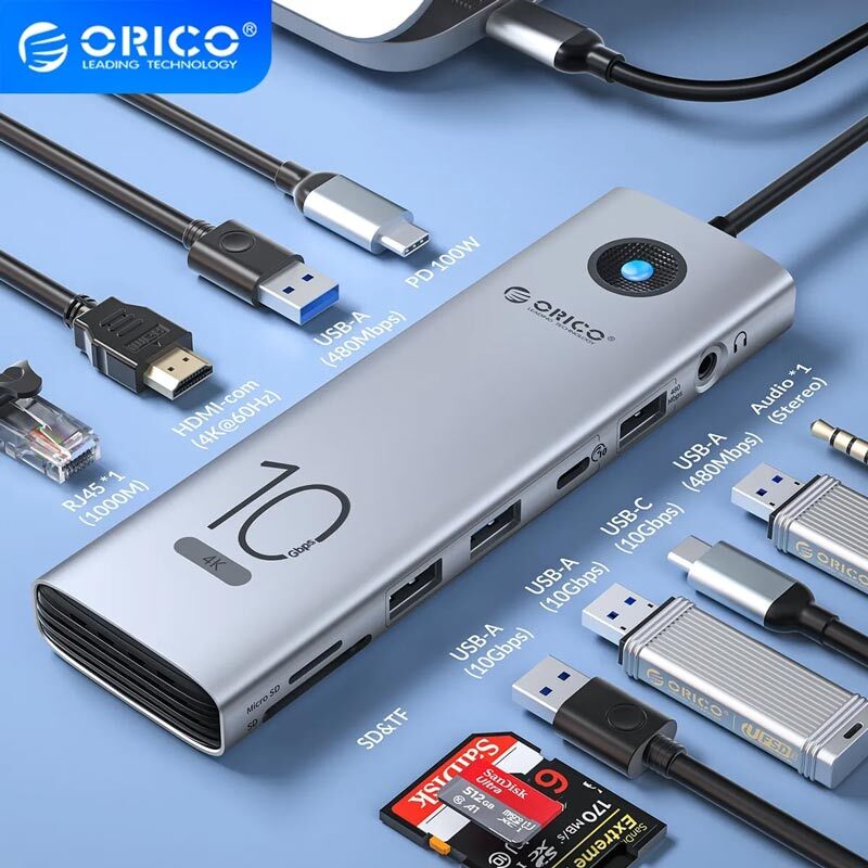 هاب 11 پورت Type-C اوریکو CX10-11P