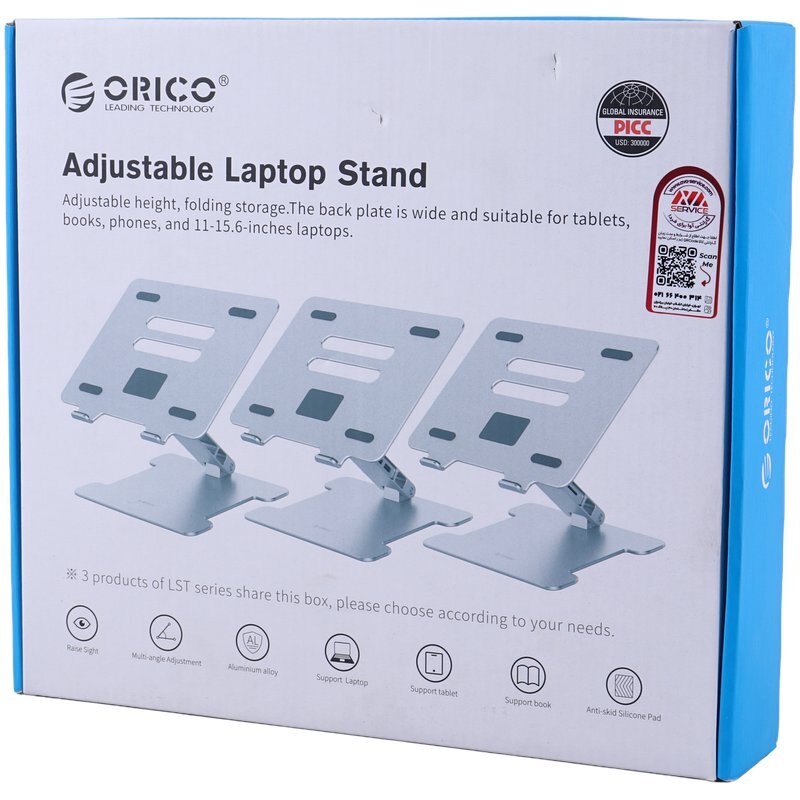 استند لپ تاپ و هاب Orico LST-4A USB 3.0
