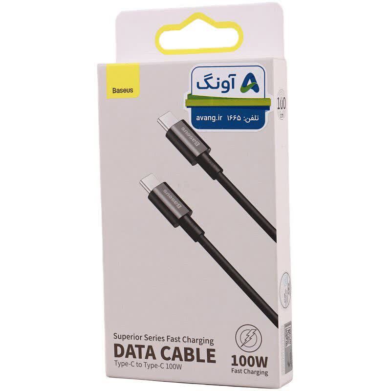کابل دو سر تایپ سی فست شارژ 100 وات باسئوس CATYS-B01 طول 1 متر