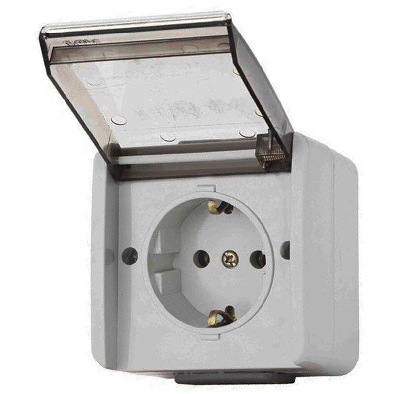 پریز روکار بارانی ارت دار پارت الکتریک PE2199