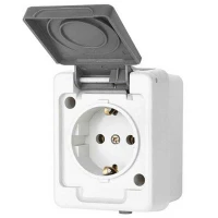 پریز روکار بارانی ارت دار پارت الکتریک PE132