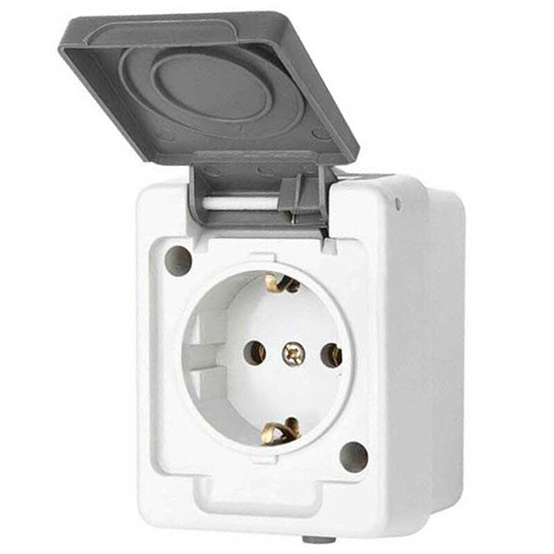 پریز روکار بارانی ارت دار پارت الکتریک PE132