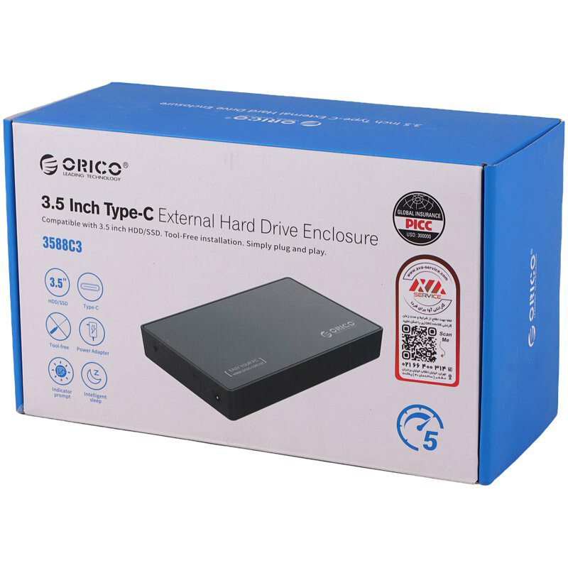باکس هارد 3.5 اینچی HDD/SSD اوریکو 3588C3