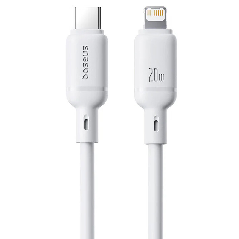 کابل تایپ سی به لایتنینگ فست شارژ 20 وات باسئوس Silky P10377700 طول 2 متر