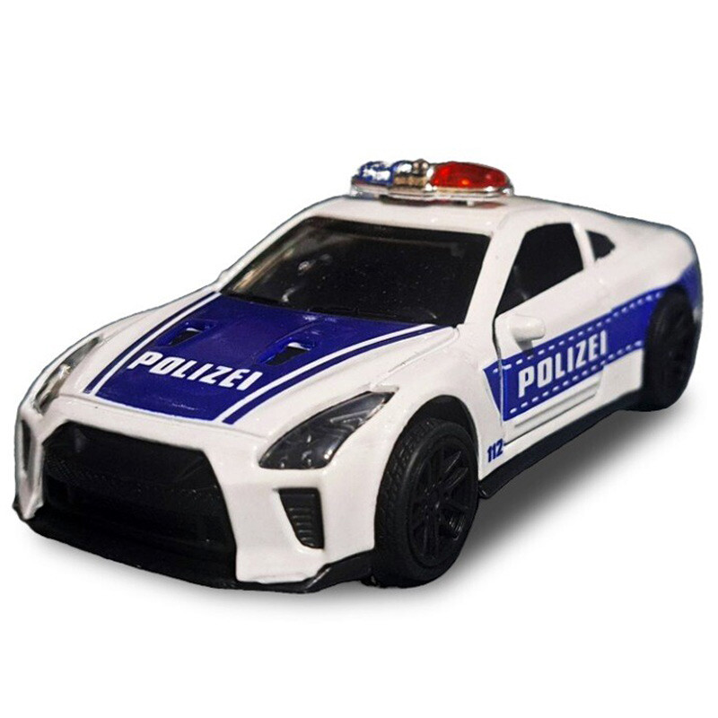 ماشین اسباب بازی فلزی پلیس اسپرت فری فریکشن کد 4313C بسته 12 عددی