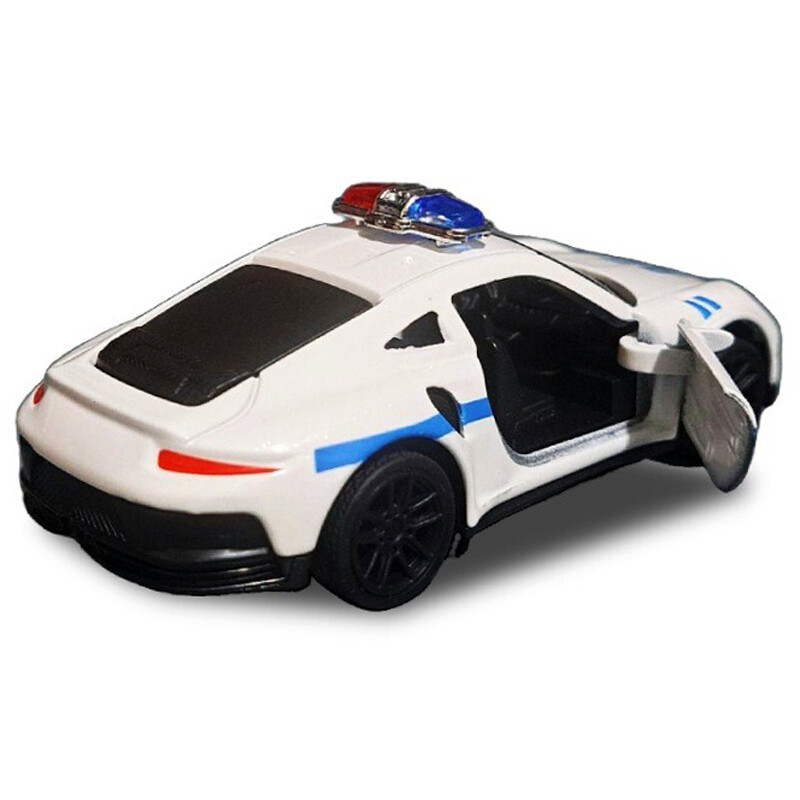 ماشین اسباب بازی فلزی پلیس اسپرت فری فریکشن کد 4313C بسته 12 عددی