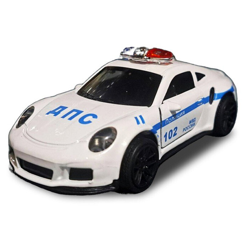 ماشین اسباب بازی فلزی پلیس اسپرت فری فریکشن کد 4313C بسته 12 عددی