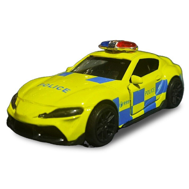 ماشین اسباب بازی فلزی پلیس اسپرت فری فریکشن کد 4313C بسته 12 عددی