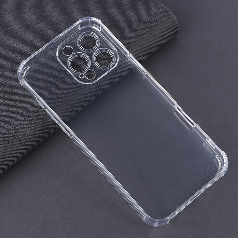 قاب ژله ای ضربه گیر بی رنگ آیفون iPhone 16 Pro Max محافظ لنزدار