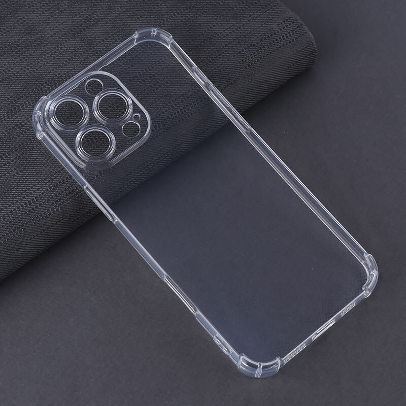 قاب ژله ای ضربه گیر بی رنگ آیفون iPhone 16 Pro Max محافظ لنزدار