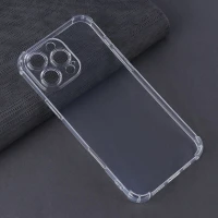 قاب ژله ای ضربه گیر بی رنگ آیفون iPhone 16 Pro Max محافظ لنزدار