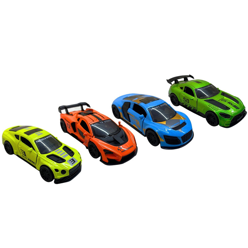 ماشین اسباب بازی فلزی اسپرت فری فریکشن کد 4322C بسته 12 عددی