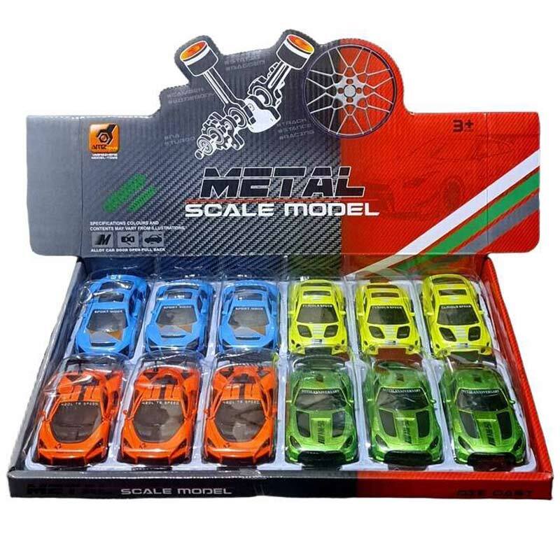 ماشین اسباب بازی فلزی اسپرت فری فریکشن کد 4322C بسته 12 عددی