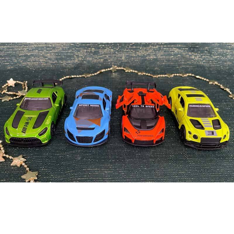 ماشین اسباب بازی فلزی اسپرت فری فریکشن کد 4322C بسته 12 عددی