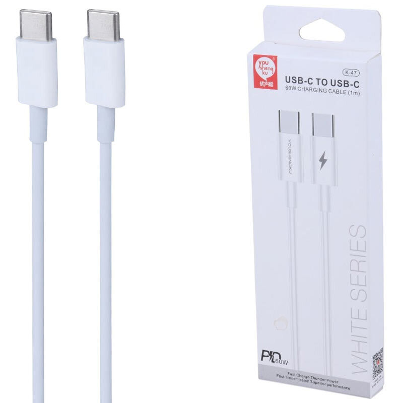 کابل دو سر تایپ سی فست شارژ 60 وات You Shenq Ku K-47 طول 1 متر