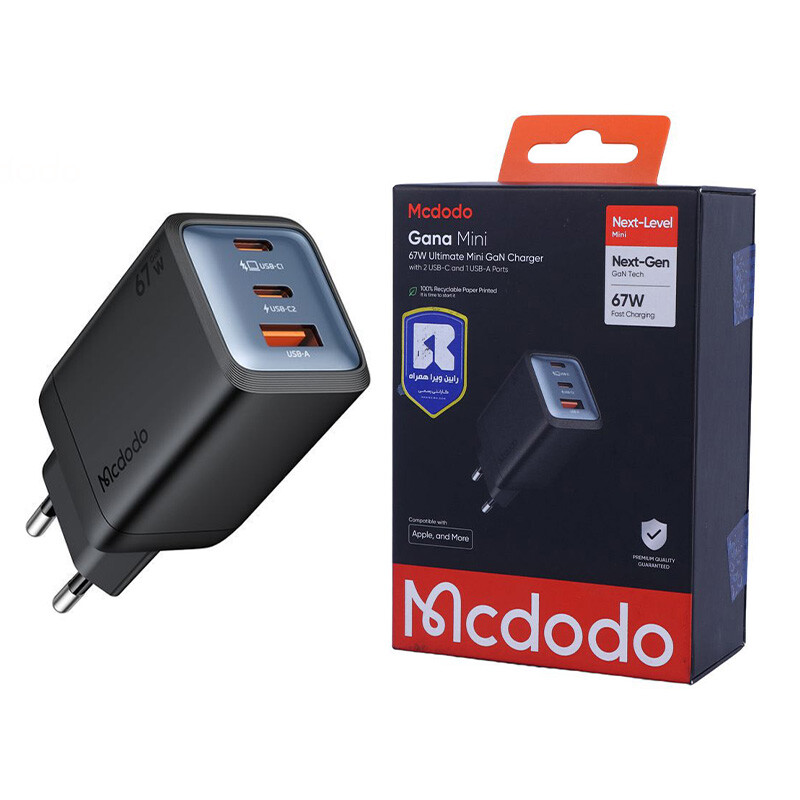 شارژر دیواری 67 وات مک دودو CH-097 GaN PD 3.35A