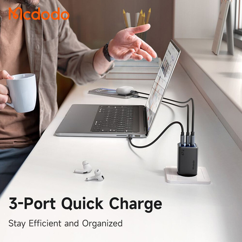 شارژر دیواری 67 وات مک دودو CH-097 GaN PD 3.35A