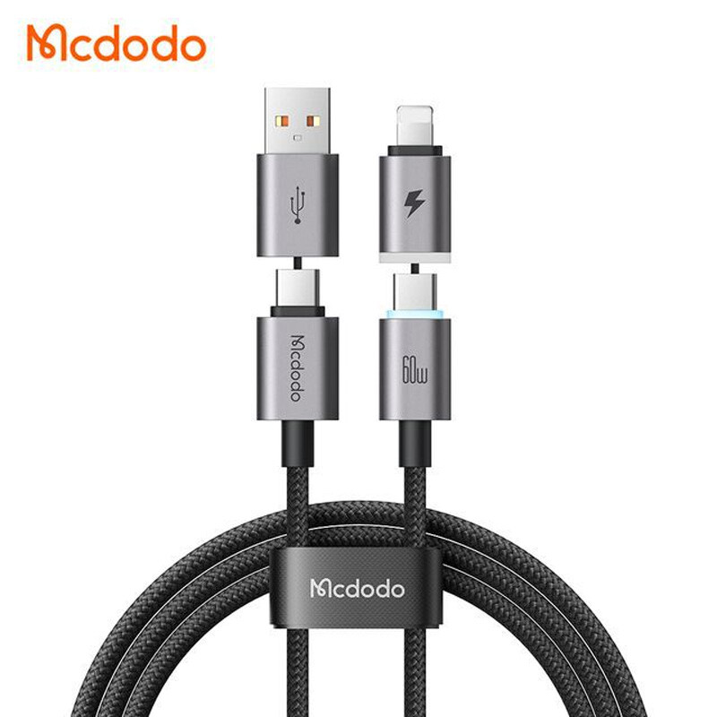کابل شارژ چندکاره فست شارژ 60 وات مک دودو CA-656 طول 1.2 متر