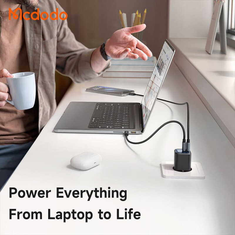 شارژر دیواری 45 وات مک دودو CH-100 PD GaN 3A