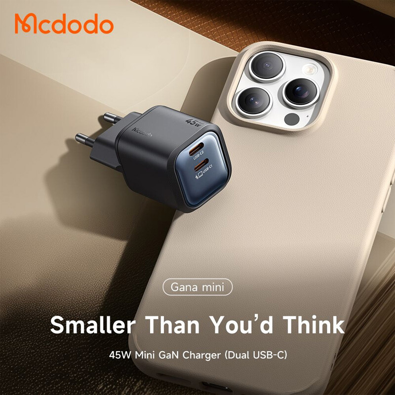 شارژر دیواری 45 وات مک دودو CH-100 PD GaN 3A