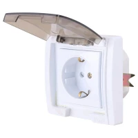 پریز محافظ دار توکار بارانی ارت دار پارت الکتریک PE7240