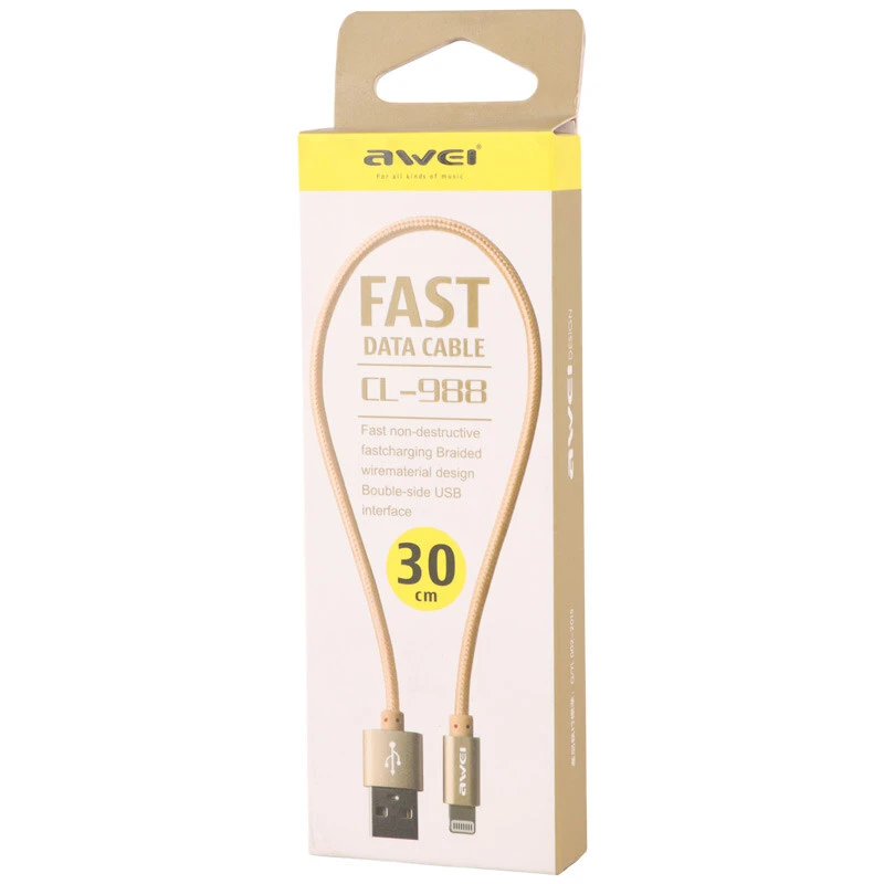 کابل کوتاه لایتنینگ فست شارژ اوی CL-988 طول 30 سانتی متر