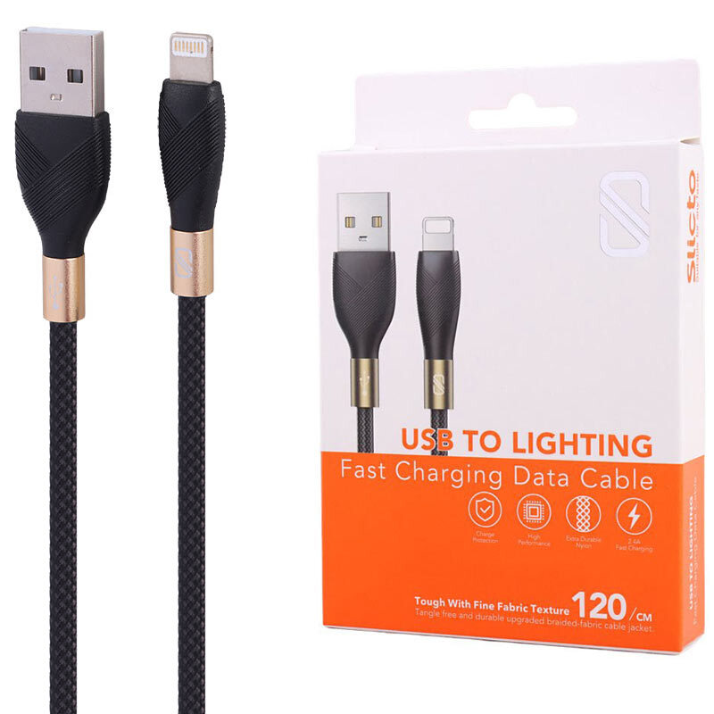 کابل لایتنینگ فست شارژ 2.4 آمپر اسلیکتو CA-2304 طول 1.2 متر