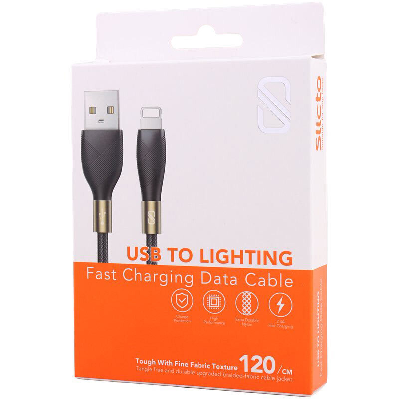 کابل لایتنینگ فست شارژ 2.4 آمپر اسلیکتو CA-2304 طول 1.2 متر