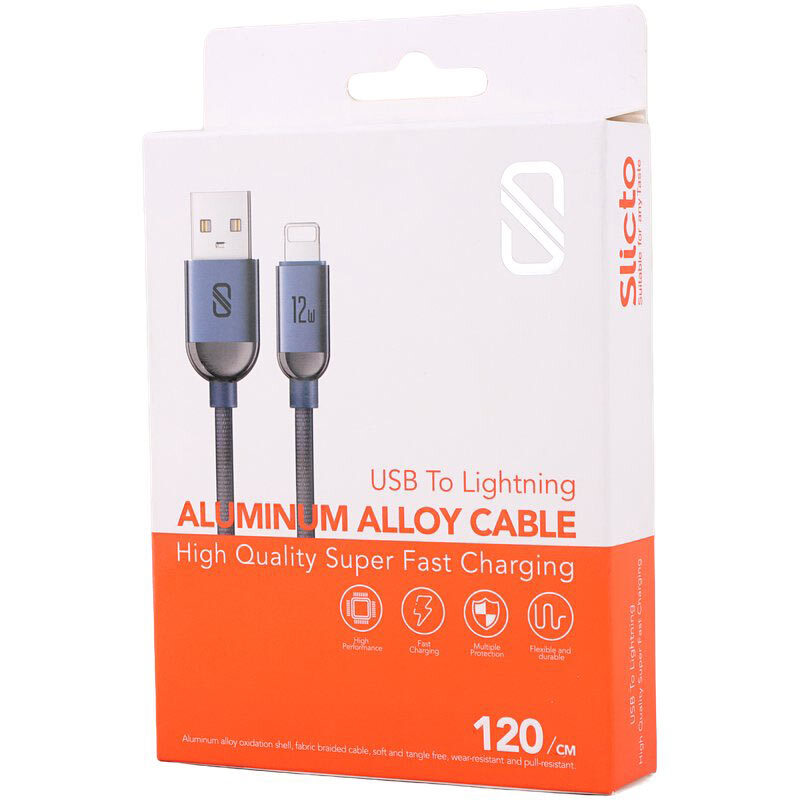 کابل لایتنینگ فست شارژ 2.4 آمپر اسلیکتو CA-2303 طول 1.2 متر