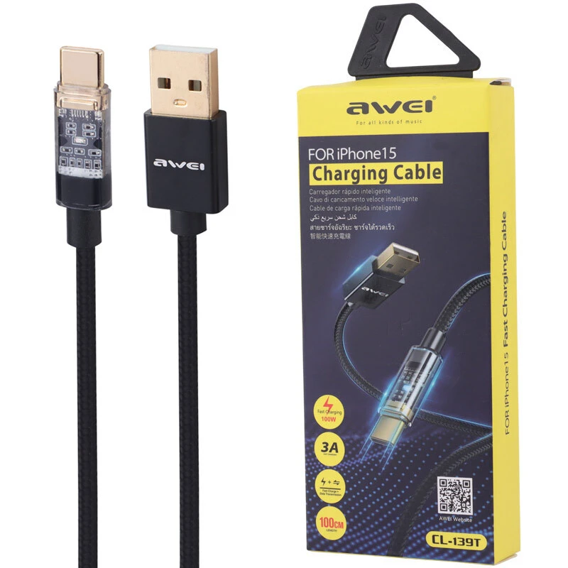 کابل تایپ سی فست شارژ 100 وات اوی CL-139T طول 1 متر