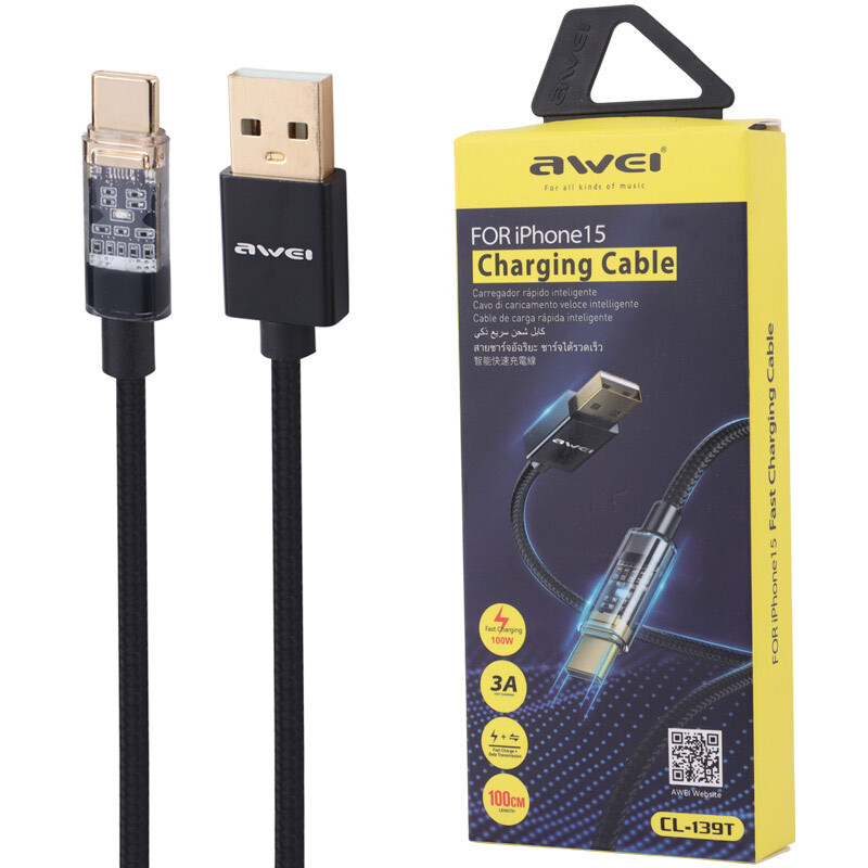 کابل تایپ سی فست شارژ 100 وات اوی CL-139T طول 1 متر